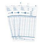 Pyramid Cartes de temps mensuelles recto verso bilingues Time Systems 42415F pour les horodateurs de série 2000, paq./100-Comprend six colonnes pour enregistrer jusqu'à trois cycles de poinçonnage d'entrée/sortie