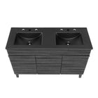 Modway - Render 48" Meuble de salle de bain à double lavabo - Noir charbon-Matchs non inclus