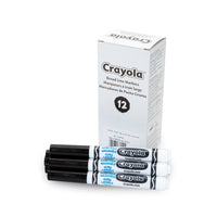 Crayola - Marqueurs lavables couleurs noir - Paquet de 12-Ajoutez des couleurs vives et vibrantes à vos dessins, projets scolaires et autres projets créatifs