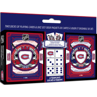 Masterpieces Puzzle Company - L'ensemble de deux jeux de cartes à jouer et dés de Montreal Canadiens-Age: 18+