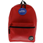 BAZIC Products - Sac à dos basique, 16 po, rouge, paquet de 2-Bretelles et poignée de transport légèrement rembourrées et réglables