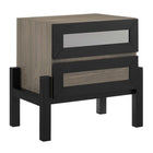 Modway - Merritt Table de chevet, Chêne-Table de chevet moderne