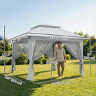 Outsunny - Tente gazébo auvent instantané 12 pi l x 12 pi L - Gris clair-Idéal pour une utilisation en extérieur
