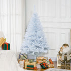 HOMCOM - Arbre de Noël artificiel de 5' avec 536 pointes de branches support métallique blanc-Comprend 536 pointes de feuilles nobles qui offrent suffisamment d'espace pour la décoration 