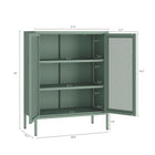 Manhattan Comfort - Amelia 31,5 po Buffet Moderne d’Appoint - Vert-Comprend 2 étagères réglables