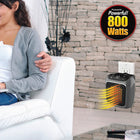Handy Heater - Turbo Radiateur à prise murale de 800 watts-Transforme l'air froid en chaleur apaisante, avec une technologie céramique avancée qui maintient l'humidité dans l'air et aide à prévenir la peau sèche, qui démange et irritée