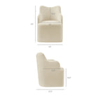 Modway - Cordelle Mélange de lin Chaise pivotante d’accent - Lin-Conception couverte de rembourrage