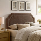Modway - Magnolia Tissu rembourré Tête de lit Queen size - Moka-Tuyauterie de contraste