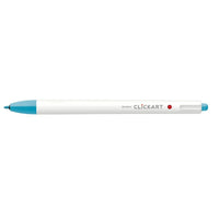 Zebra - ClickArt Retractable Marker Pen - Bleu Clair-Parfait pour la journalisation, le codage couleur, le dessin et l’écriture quotidienne