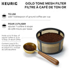 Keurig Filtre à café K-Duo Plus-Le filtre à café de ton or est réutilisable et élimine le besoin de filtres à café jetables