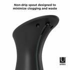 Umbra OTTO - Pompe à savon et solution hydroalcoolique avec fixation murale 250ml, Noir charbon de bois-Couleur du distributeur de savon/desinfectant : noir/anthracite