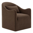 Modway - Bardot Mélange de lin recouvert d’engourdi Chaise d’accent - Cacao-Chaise d’accent couverte