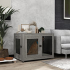 PawHut - Table de chevet pour animal avec coussin résistant à l’eau, double porte - gris-Capacité de charge élevée sur le dessus pour un soutien structurel robuste 