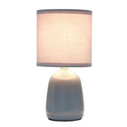 Simple Designs - Petite Round Table Lamp - Gray With Matching Shade-Assemblage et utilisation: Le produit est livré assemblé et il suffit de fixer l'abat-jour à la base avec un écrou à douille fourni avant utilisation