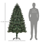 HOMCOM - Arbre de Noël artificiel de 6 pi avec branches réalistes - vert-Les branches sont de style réaliste et ne sont pas trop façonnées 