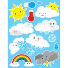 Ashley Productions - ASH19010-6 Aimants découpés - Météo mignonne - 14 par paquet - 6 paquets-Idéal pour une utilisation sur des tableaux blancs magnétiques, des casiers en acier, des réfrigérateurs et d'autres surfaces magnétiques.