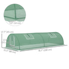 Outsunny - Serre portative mini 7 pi x 3 pi x 2 pi, blanc- Structure en acier pour un noyau solide
