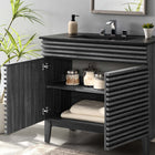 Modway - Render 36" Vanette de salle de bain - Noir charbon-MDF et panneau de particules