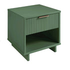 Manhattan Comfort - Table de nuit moderne Granville 18,11" à 1 tiroir - Vert sauge - Lot de 2-Parfait pour le rangement de chevet, les lampes ou les objets de décoration