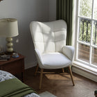 FurnitureR Chaise d'Appoint - Tissu beige ivoire-Le tissu de qualité supérieure équilibre douceur et durabilité
