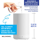 Bell+Howell - Humidificateur à couleur changeante de 1 gal - Blanc-Remplissez simplement l'humidificateur comme d'habitude et profitez d'un magnifique parfum apaisant que vous et votre famille adorerez
