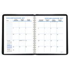 Staples - Agenda hebdomadaire/mensuel 2027 - 8 3/4 po H x 6 7/8 po l - noir - bilingue-Hebdomadaire : une semaine sur deux pages verticales de planification avec sections de notes lignees dans le haut, mensuel : sur deux pages avec section de notes, reference du mois passe et futur et de format bloc