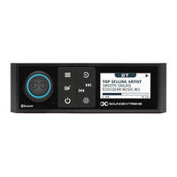 SoundExtreme - Radio marine DIN-Puissance de crête 200 watts: (25 W x 4 canaux RMS) avec un égalisateur à 3 bandes intégré et des commandes facultatives de limitation de volume pour être aussi bruyant que vous le voulez pour couper tout le vent et le rugissement. personnaliser votre expérience d’écoute audio avec une ou deux zones audio câblées et une zone audio sans fil; Modifier le volume de la zone indépendamment ou ensemble, même changer les noms des zones