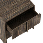 Manhattan Comfort - Table de nuit contemporaine Novara 22" à 2 tiroirs - Noyer Jacobean-Deux tiroirs de rangement : offrent un espace fermé pratique pour garder les essentiels de chevet bien organisés
