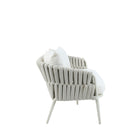 Backyard Lifestyles - Ensemble de patio conversation 4 pièces Nautique - Naturel-Dimensions : Canapé : 64,9 po L x 31,8 po l x 28,7 po H.
