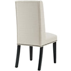 Modway - Baron Tissu Chaise à manger Ensemble de 2 - Beige-Pieds en caoutchouc massif