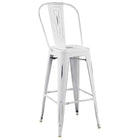 Modway - Promenade Métal Tabouret de bar - Blanc-Tabouret de bar style café et bistro