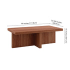 Hudson&Canal - Table basse rectangulaire Elna (44 po de largeur) - Noyer satiné-Dimensions du produit : 23,63" L x 44" l x 15" H