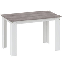 HOMCOM - Table à manger moderne 47 po avec effet bois - gris-Finition élégante en bois à face mélaminée avec une légère résistance à l'eau pour un usage quotidien 