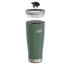 Thermos - Gobelet ICON - 530 ml - Vert Alpin-Couvercle à verrouillage coulissant compatible avec les pailles lorsqu'il est ouvert utilisez des pailles pour les liquides froids uniquement ; paille non incluse