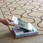 Modway - Linza Treillis Wave Abstract à l’intérieur et à l’extérieur Tapis de 5 pi l x 8 pi L - Beige et gris-Polypropylène 100% doux