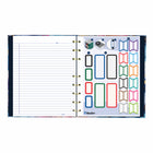 Blueline - Cahier de notes NotePro à couverture rigide Collection Fashion - 9-1/4 po x 7-1/4 po - Floraison de Minuit-Rechargeable avec les pages de notes MiracleBind