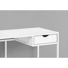 Monarch Specialties - 7570 Bureau 42 po - Blanc/Metal Blanc-Design compact et style contemporain idéal pour les petits bureaux à domicile