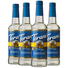 Torani - Sirop édulcorant sans sucre -750 mL - paquet de 4-Plus que simple café : Idéal pour les cafés et thés chauds, les lattes, les frappes, les thés et cafés glacés, les cocos chauds, les milkshakes, les desserts et autres boissons mélangées congelées
