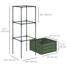 Outsunny - jardinière surélevée-Vous pouvez personnaliser la hauteur de la cage à tomates 
