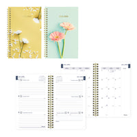 Blueline - 2025-2026 agenda académique hebdomadaire/mensuel - 8 po x 5 po - Collection Botanique - Bilingue-13 mois, juillet 2025 à juillet 2026