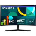 Samsung - Moniteur incurvé VA S3 S36GD 27" - LS27D368GANXZA-Une expérience de visionnage plus immersive. Le moniteur incurvé enveloppe plus étroitement votre champ de vision pour créer une vue plus large qui améliore la perception de la profondeur et minimise les distractions périphériques, aidant ainsi à mieux rester concentré sur ce qui est à l'écran