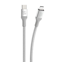 Scosche - Câble tressé USB-C à Lightning 6 pi - argent-Transfert rapide des données