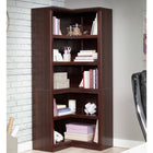 Sauder - Bibliothèque d'angle à 5 étagères - Cerisier Select-Dimensions: 29,25 po l x 29,25 po P x 69,75 po H