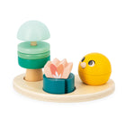 Janod - Coffret à jouets - 4 jouets - 18 mois-Comprend une tortue à tirer, des perles à enfiler, un pupitre à musique et un gros puzzle.