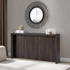 Hudson&Canal - Console Piedmont 56" de largeur - Brun aulne-Finition en brun aulne aspect bois