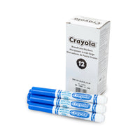 Crayola - Marqueurs lavables couleurs bleu - Paquet de 12-Ajoutez des couleurs vives et vibrantes à vos dessins, projets scolaires et autres projets créatifs