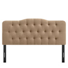 Modway - Annabel Mélange de lin premium Tête de lit Queen, Amande-Assemblée requise