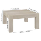 Hudson&Canal - Table basse carrée Langston 34" de largeur - Aulne blanc-9
