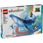 LEGO - Kit de science Animaux de l'Antarctique-Les manchots peuvent glisser sur la glace, la baleine est articulée et sa bouche s'ouvre