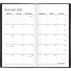 AT-A-GLANCE - Agenda de poche hebdomadaire/mensuel Fine Diary 2025 - 6 po H x 3 3/16 po l - Noir - Anglais-Hebdomadaire : une semaine sur deux pages avec espace d'ecriture ligne du lundi au dimanche pour un aperçu de votre semaine et des plans detailles chaque jour; mensuel : un mois sur deux pages avec des blocs quotidiens non lignes
